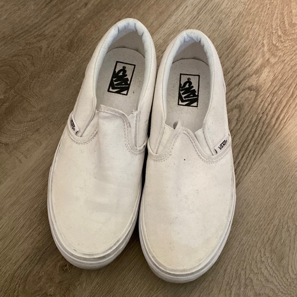 Vans Shoes - Vans Classic White Slip On Shoes